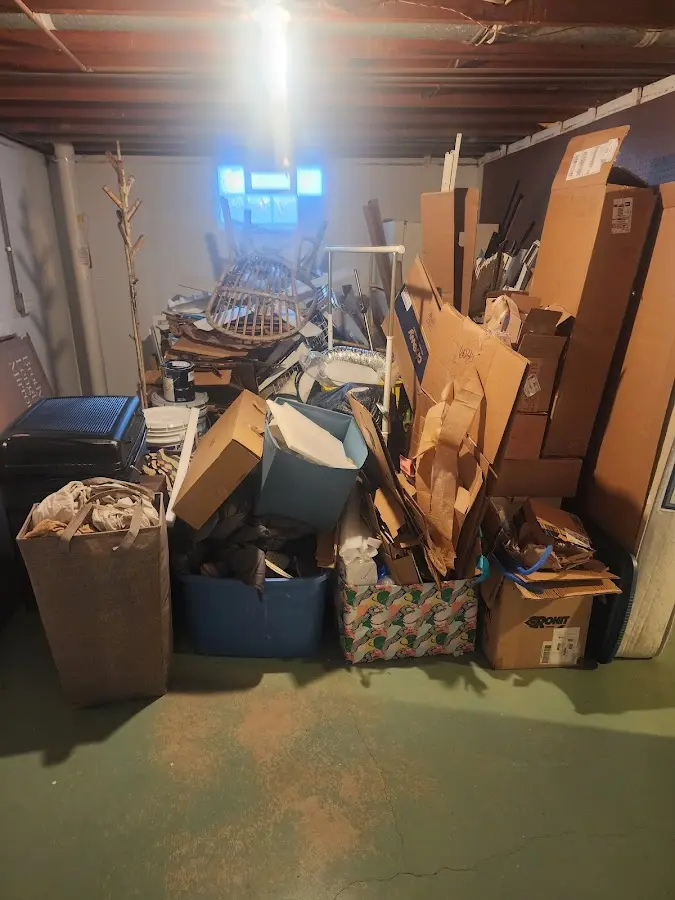 Roll-off dumpster container at job site for 4 Yard Dumpster Rental in Alameda